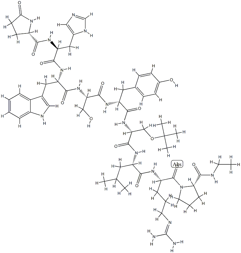 (DES-GLY10,D-TYR5,D-SER(TBU)6,PRO-NHET9)-LHRH, 1426174-33-5, 结构式