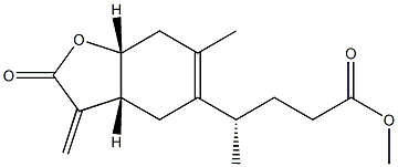 (4S)-4-[(3aR)-2-Oxo-3-methylene-6-methyl-2,3,3aα,4,7,7aα-hexahydrobenzofuran-5-yl]pentanoic acid methyl ester Structure