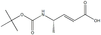 2-Pentenoic Acid, 4-[[)1,1-Dimethylethoxy)Carbonyl]amino]-, (2E,4s)-(9CI),142723-69-1,结构式