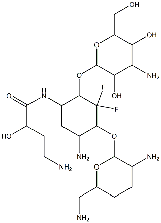 5-deoxy-5,5-difluoroarbekacin 结构式