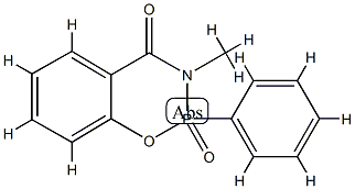 8-methyl-9-oxo-9-phenyl-10-oxa-8-aza-9$l^{5}-phosphabicyclo[4.4.0]deca -1,3,5-trien-7-one 化学構造式