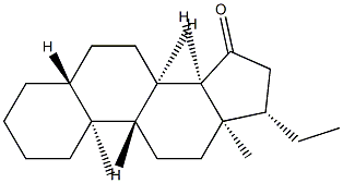 (14β)-5α-プレグナン-15-オン 化学構造式