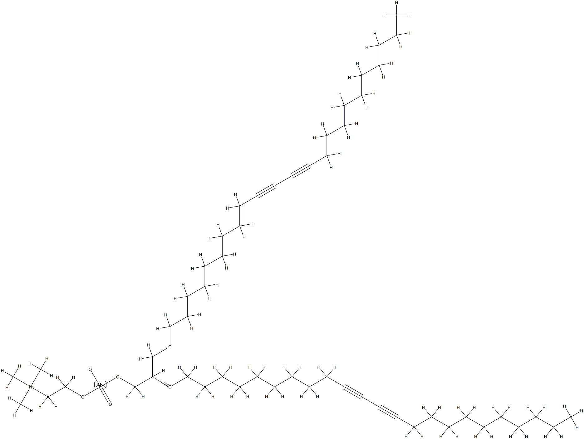 2,3-O-bis(10,12-tricosadiynyl)glycero-1-phosphocholine 结构式