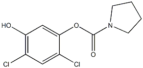 1-Pyrrolidinecarboxylic acid 2,4-dichloro-5-hydroxyphenyl ester,143121-08-8,结构式