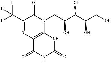 6-(trifluoromethyl)-7-oxo-8-ribityllumazine 化学構造式