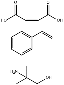 2-Butenedioic acid (2Z)-, polymer with ethenylbenzene, compd. with 2-amino-2-methyl-1-propanol|