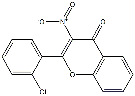 4H-1-Benzopyran-4-one,2-(2-chlorophenyl)-3-nitro-(9CI) Structure
