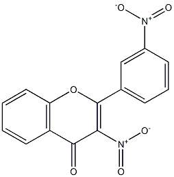 4H-1-Benzopyran-4-one,3-nitro-2-(3-nitrophenyl)-(9CI) Structure