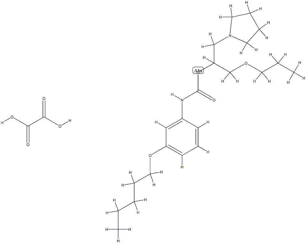 oxalic acid, (1-propoxy-3-pyrrolidin-1-yl-propan-2-yl) N-(3-pentoxyphe nyl)carbamate Structure