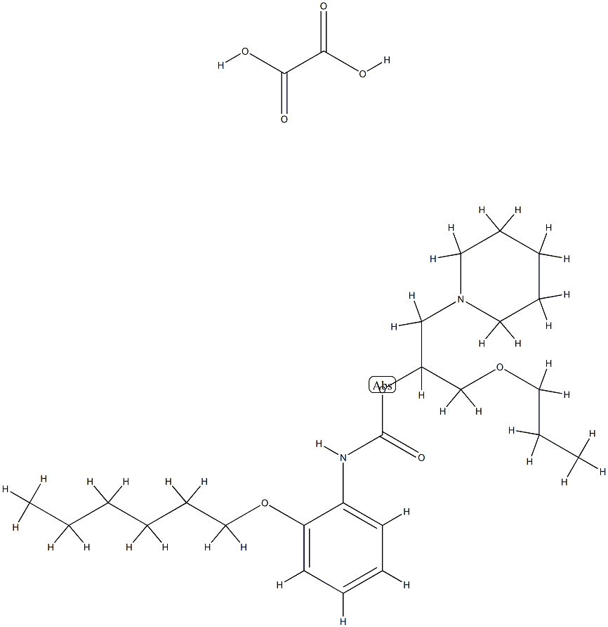 oxalic acid, [1-(1-piperidyl)-3-propoxy-propan-2-yl] N-(2-hexoxyphenyl )carbamate Structure
