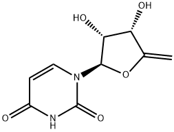 1 - ((2R,3R,4S)-3,4-二羟基-5-亚甲基四氢呋喃-2-基)嘧啶-2,4(1H,3H,14365-63-0,结构式