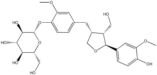 落叶松脂醇 4-O-葡萄糖,143663-00-7,结构式