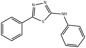 N,5-ジフェニル-1,3,4-チアジアゾール-2-アミン 化学構造式