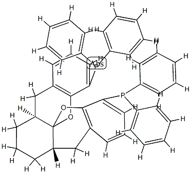 (-)-1,13-Bis(diphenyl)phosphino-(5aS,8aS,14aS)-5a,6,7,8,8a,9-hexahydro-5H-[1]benzopyrano [3,2-d]xanthene Structure