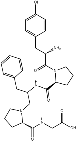 tyrosyl-prolyl-psi(methylamino)phenylalanyl-prolyl-glycine,143984-57-0,结构式
