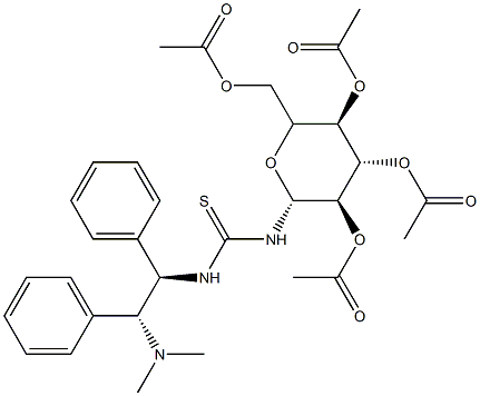 N-[(1R,2R)-2-(diMethylaMino)-1,2-diphenylethyl]-N'-(2,3,4,6-tetra-O-acetyl-β-D-glucopyranosyl)- Thiourea Structure