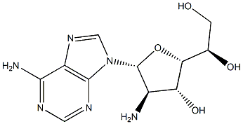 9-(2-Amino-2-deoxy-β-D-glucofuranosyl)-9H-purin-6-amine 结构式