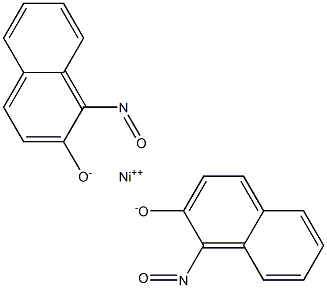 bis(1-nitrosonaphthalen-2-olato-N1,O2)nickel Structure