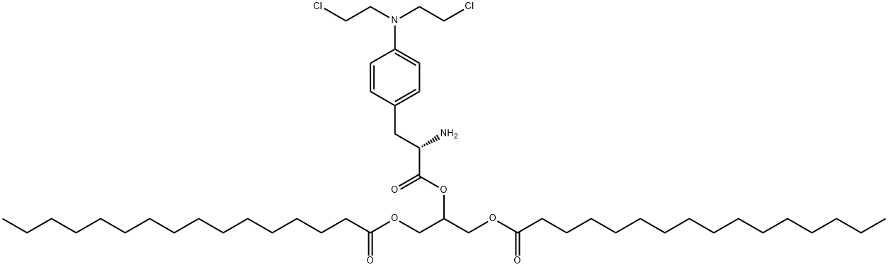 1,3-dipalmitoyl-2-(4'-(bis(2''-chloroethyl)amino)phenylalaninoyl)glycerol|