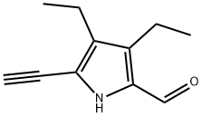 1H-Pyrrole-2-carboxaldehyde,3,4-diethyl-5-ethynyl-(9CI),144586-89-0,结构式