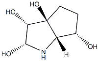 Cyclopenta[b]pyrrole-2,3,3a,6(1H)-tetrol, hexahydro-, (2-alpha-,3-alpha-,3a-ba-,6-alpha-,6a-ba-)- (9CI) 结构式