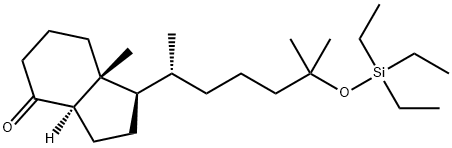 4H-Inden-4-one, 1-[1,5-dimethyl-5-[(triethylsilyl)oxy]hexyl]octahydro-7a-methyl-, [1R-[1α(R*),3aβ,7aα]]- 化学構造式