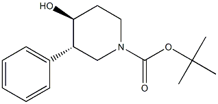 (3S,4S)-叔-丁基 4-羟基-3-苯基哌啶-1-甲酸基酯, 1448682-11-8, 结构式