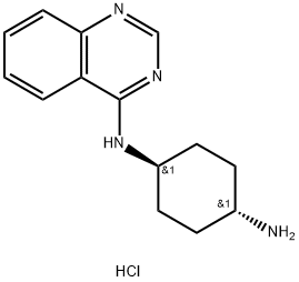 (1R*,4R*)-1-N-(Quinazolin-4-yl)cyclohexane-1,4-diamine dihydrochloride 结构式