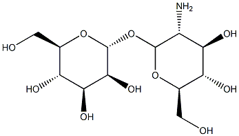 1-O-(2-Amino-2-deoxy-α-D-gluco-hexopyranosyl)-α-D-manno-hexopyranose Struktur
