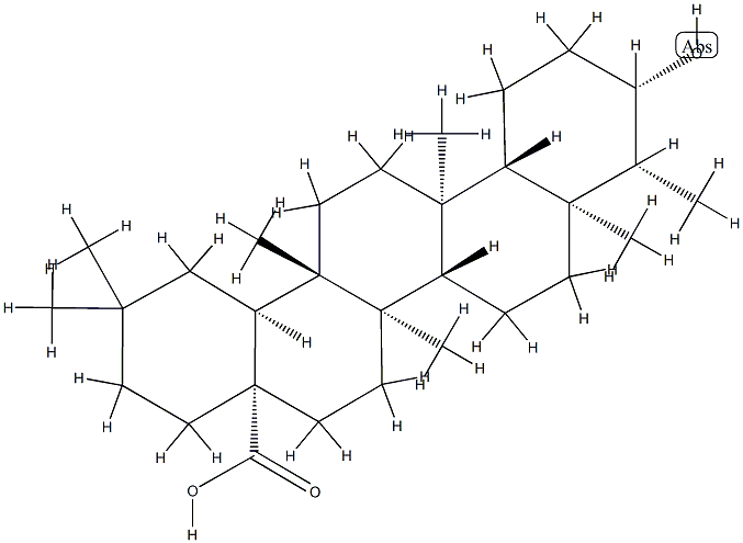 3β-ヒドロキシフリーデラン-28-酸 化学構造式