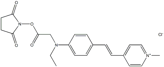 N-ethyl-N-(4-(2-(4-(1-methylpyridino))ethenyl)phenyl)glycine N-hydroxysuccinimide ester|