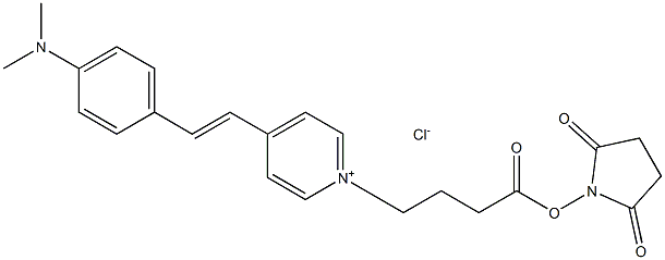 4-(4-(2-(4-(N,N-dimethylamino)phenyl)ethenyl)pyridinio)butyrate N-hydroxysuccinimide ester Structure