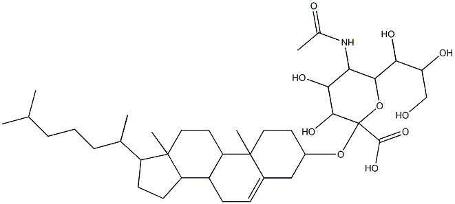 alpha-(3-hydroxysialyl)cholesterol,145402-49-9,结构式