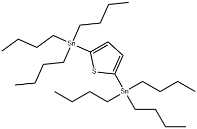 2,5-ビス(トリブチルスタンニル)チオフェン 化学構造式