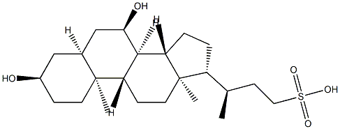 3,7-dihydroxy-24-norcholane-23-sulfonate Structure