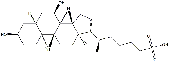 3,7-dihydroxy-25-homocholane-25-sulfonate 结构式