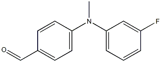 4-((3-氟苯基)(甲基)氨基)苯(甲)醛 结构式