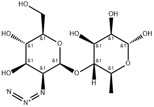2-azido-2-deoxymannopyranosyl-(1,4)-rhamnopyranose 化学構造式