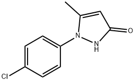 1-(4-氯苯基)-5-甲基-1,2-二氢-3H-吡唑-3-酮,14580-08-6,结构式