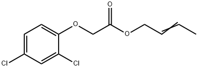 2-Butenyl=(2,4-dichlorophenoxy)acetate 结构式