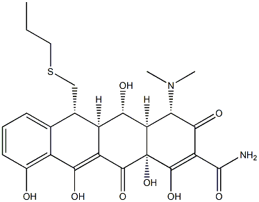 13-propylthio-5-hydroxy-6-deoxytetracycline,146277-96-5,结构式