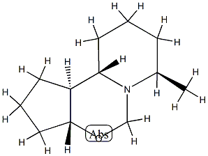 5H-Cyclopenta[e]pyrido[1,2-c][1,3]oxazine,decahydro-7-methyl-,(3a-alpha-,7-alpha-,10a-alpha-,10b-bta-)-(9CI) Struktur