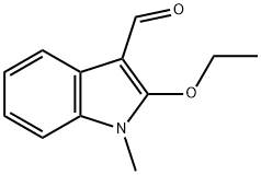 1H-Indole-3-carboxaldehyde,2-ethoxy-1-methyl-(9CI) 化学構造式