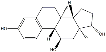 1,3,5(10)-エストラトリエン-3,11α,17β-トリオール 化学構造式