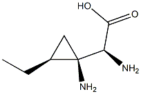 Cyclopropaneacetic acid, alpha,1-diamino-2-ethyl-, [1R-[1alpha,1(S*),2alpha]]- (9CI),146433-25-2,结构式