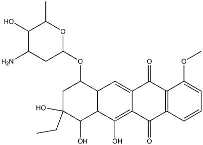4-O-methyl-6-deoxyoxaunomycin,146565-64-2,结构式
