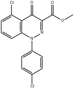 methyl 5-chloro-1-(4-chlorophenyl)-4-oxo-1,4-dihydrocinnoline-3-carboxylate(WXC04292),146743-26-2,结构式