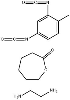 poly(toluene 2,4-diisocyanate-polycaprolactonediol-ethylenediamine) copolymer Struktur