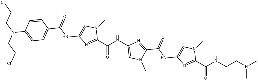 4-[[4-[[4-[[4-[bis(2-chloroethyl)amino]benzoyl]amino]-1-methyl-imidazo le-2-carbonyl]amino]-1-methyl-imidazole-2-carbonyl]amino]-N-(2-dimethy laminoethyl)-1-methyl-imidazole-2-carboxamide,147056-67-5,结构式