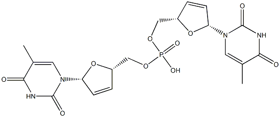 bis-5'-D4T phosphate,147104-00-5,结构式